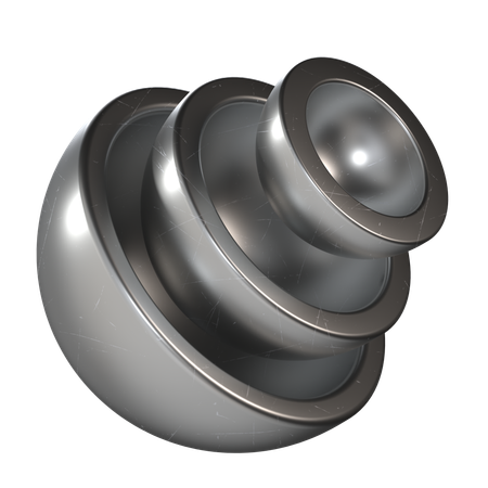 Esfera metalica  3D Icon