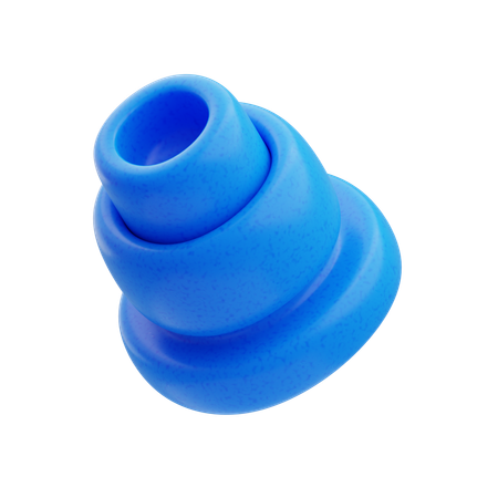 Esfera perforada azul abstracta de resina plástica  3D Icon
