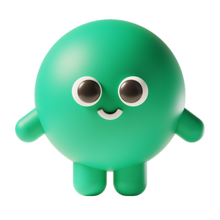 Personagem de esfera  3D Icon