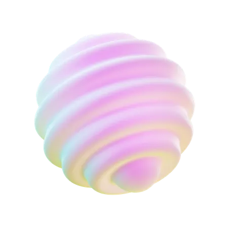 Esfera torção forma abstrata  3D Icon