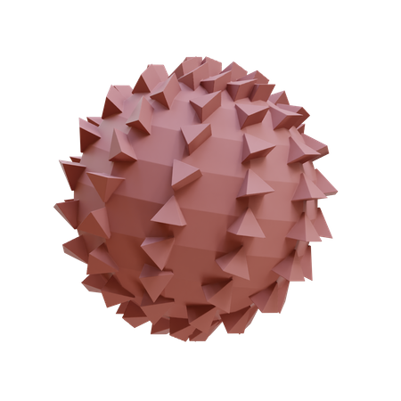 Esfera manchada triangular  3D Icon