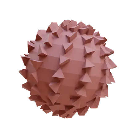 Esfera manchada triangular  3D Icon