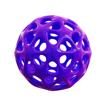 Estructura alámbrica de esfera  3D Icon