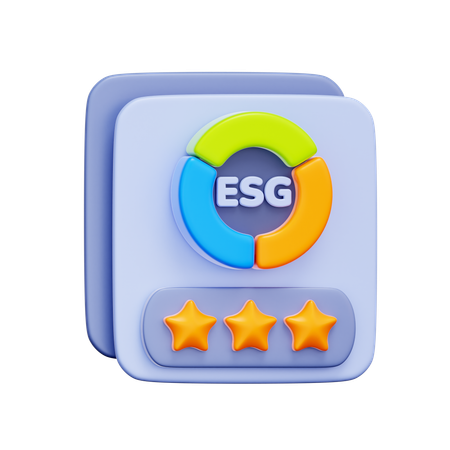 ESG Rating  3D Icon