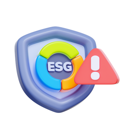 ESG Risk Warning  3D Icon