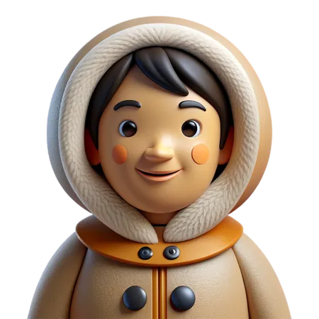 Eskimo Inuit Avatar  3D Icon