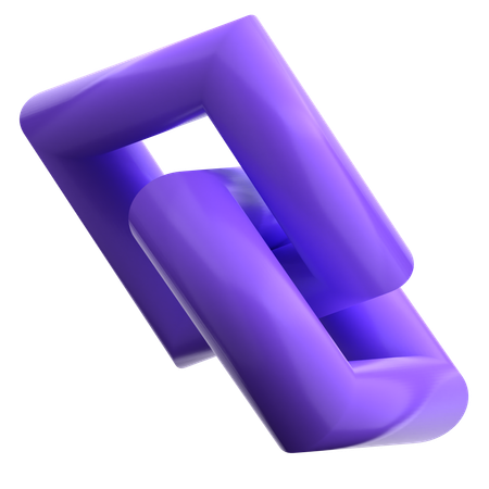 Eslabón de cadena formas abstractas  3D Icon