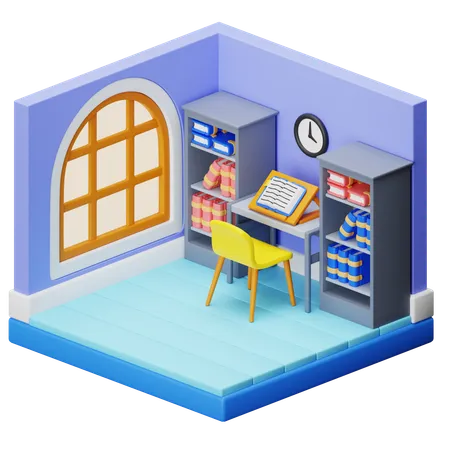 Espace de travail  3D Illustration