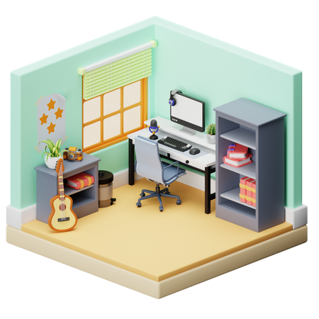 Espace de travail  3D Illustration