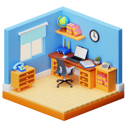 Espace de travail  3D Illustration