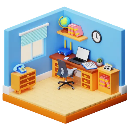 Espace de travail  3D Illustration