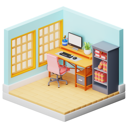 Espace de travail  3D Illustration