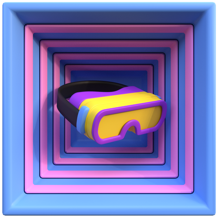 Espace virtuel  3D Icon