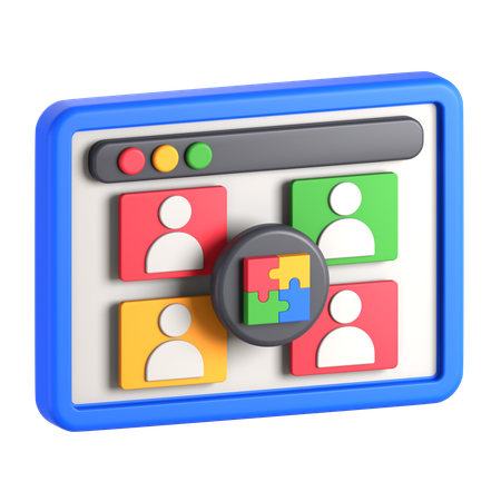 Espaces de collaboration en ligne  3D Icon