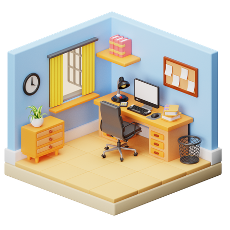 Espacio de trabajo  3D Illustration