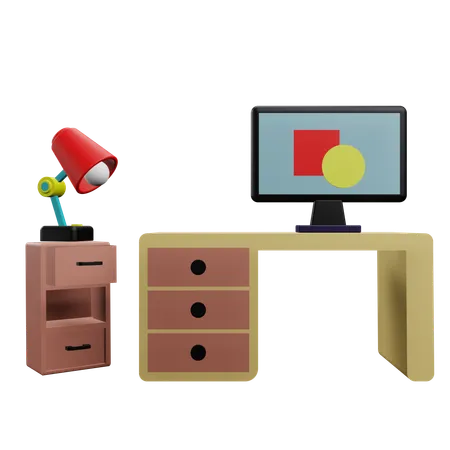 Espacio de trabajo  3D Icon