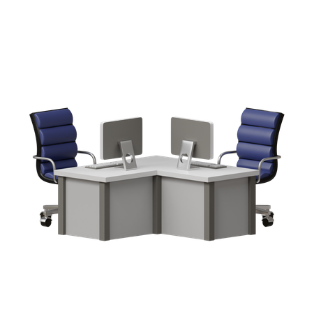 Espaço de coworking  3D Icon