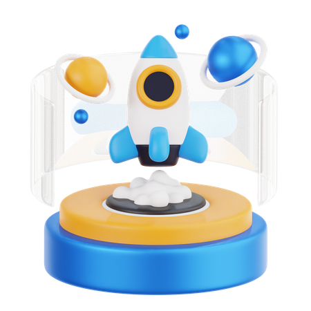 Espaço de realidade virtual  3D Icon
