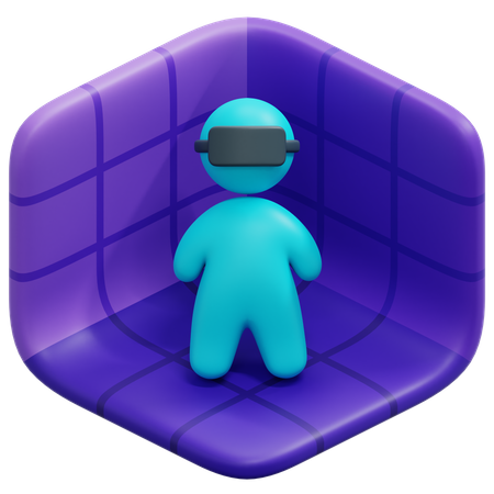 Espaço de realidade virtual  3D Icon