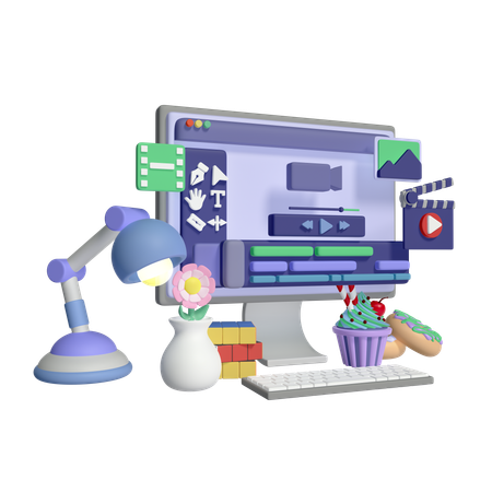 Espaço de trabalho do editor  3D Icon