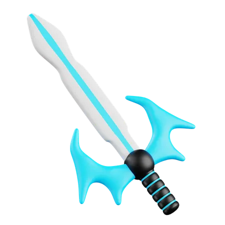 Espada azul  3D Icon