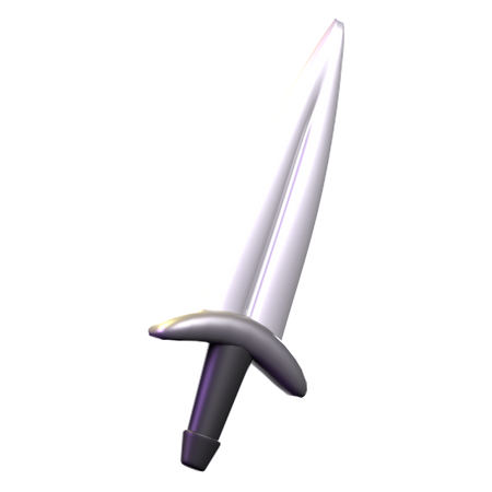 Espada metálica  3D Icon