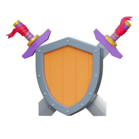 Espada e escudo  3D Icon