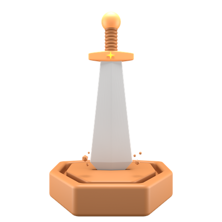Espada e escudo rachado  3D Icon