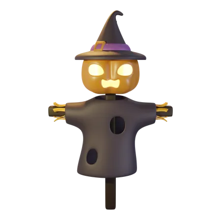 Conjunto De Icones 3 D Do Espantalho Halloween 3D Icon