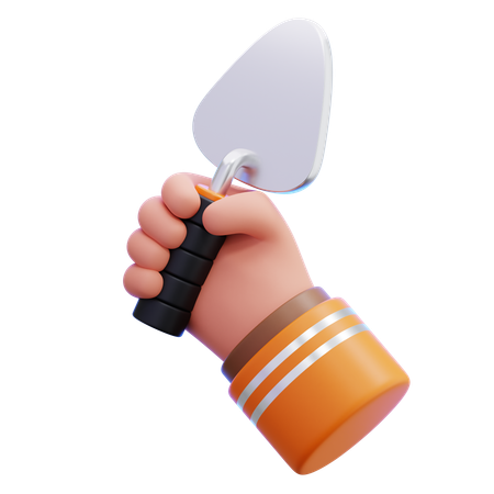 Mão segurando a espátula  3D Icon