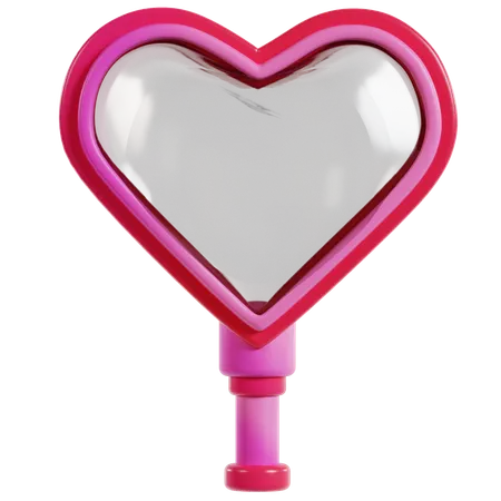 Espejo del corazón de San Valentín  3D Icon