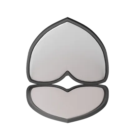 Espejo en forma de corazon  3D Icon