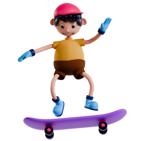 Espetáculo de skate  3D Illustration