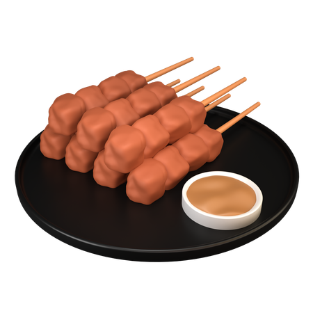 Espeto satay  3D Icon