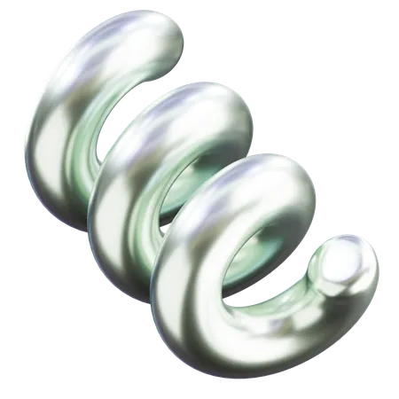 Forma abstrata espiral brilhante  3D Icon