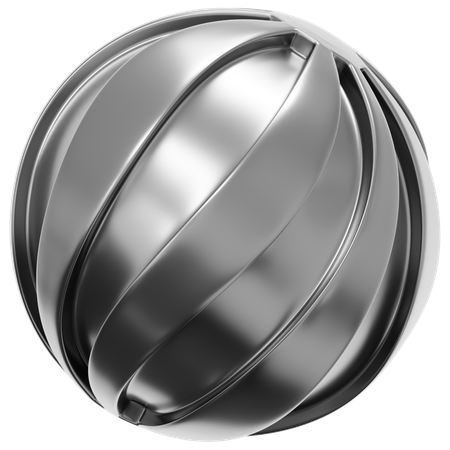 Espiral cromada  3D Icon