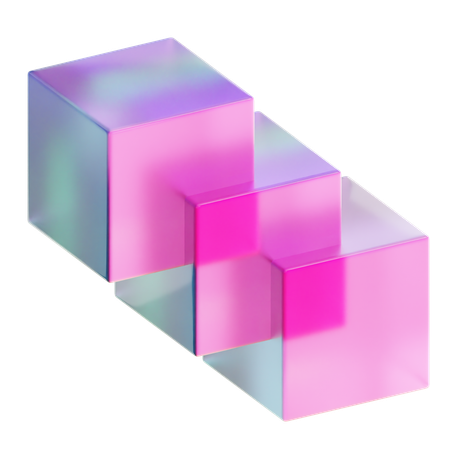 Forma abstrata de cubo espiral  3D Icon