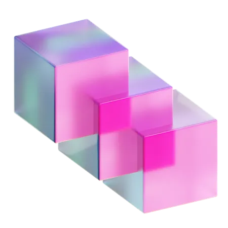 Forma abstrata de cubo espiral  3D Icon