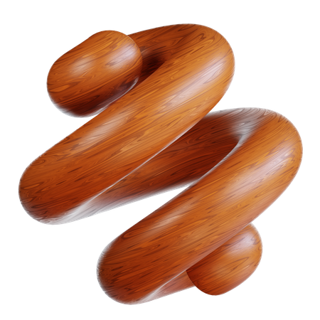 Espiral de madera  3D Icon