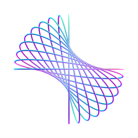 Forma abstrata espiral  3D Icon