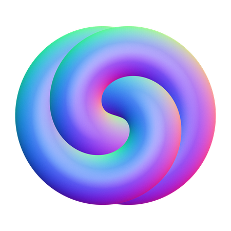 Forma abstrata espiral  3D Icon