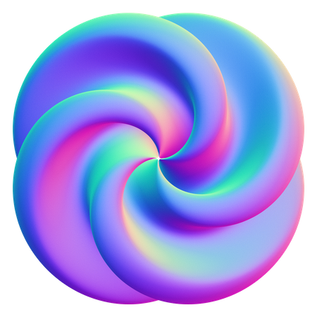 Forma abstrata espiral  3D Icon