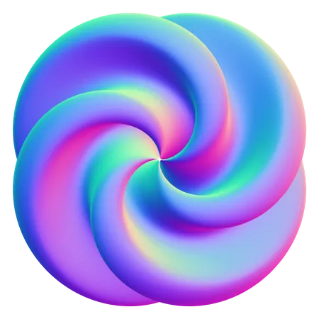 Forma abstrata espiral  3D Icon