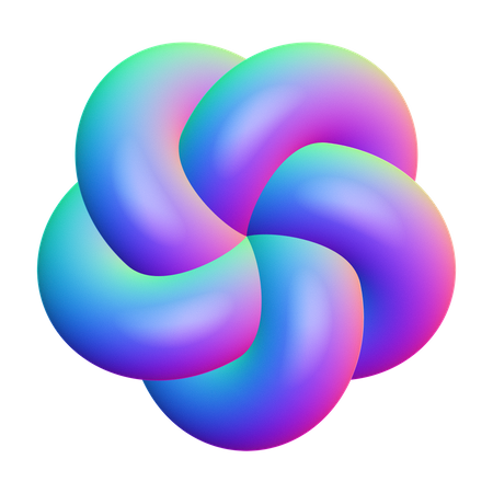 Forma abstrata espiral  3D Icon