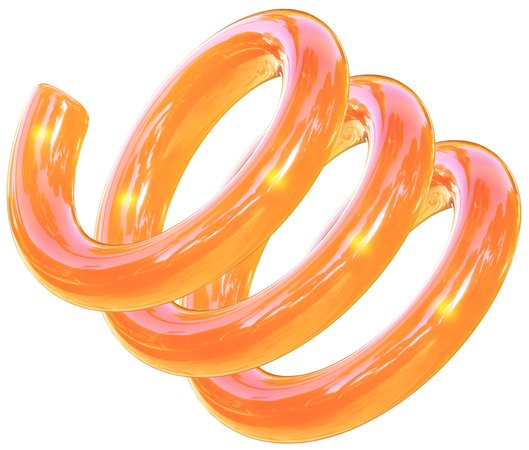 Espiral naranja  3D Icon