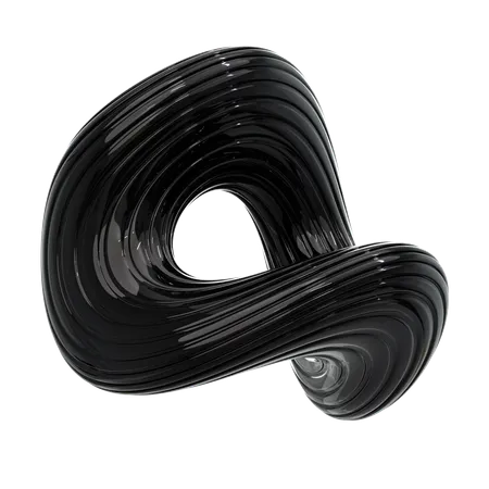 Espiral preta  3D Icon