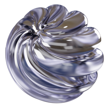 Forma abstracta redonda en espiral  3D Icon