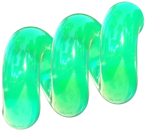 Espiral verde  3D Icon