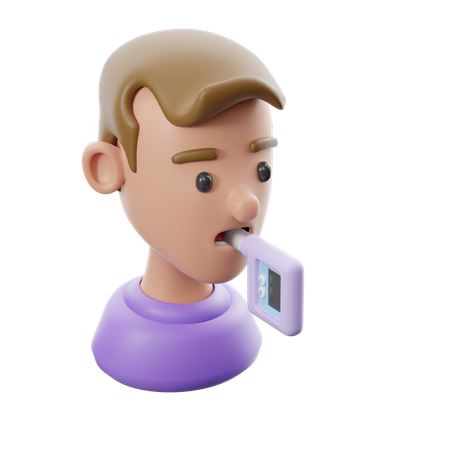 Exame médico espirometria  3D Icon