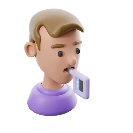 Exame médico espirometria  3D Icon